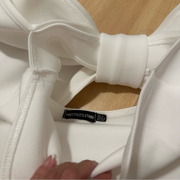 Prettylittlething petite bow bandeau dress - Picture 6 of 8